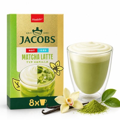 Jacobs MATCHA LATTE VANILLA  MATCHA LATTE O SMAKU WANILIOWYM 8 SASZETEK